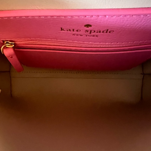 Kate Spade Hot Pink Leather Crossbody Purse with Tassels - Picture 8 of 11